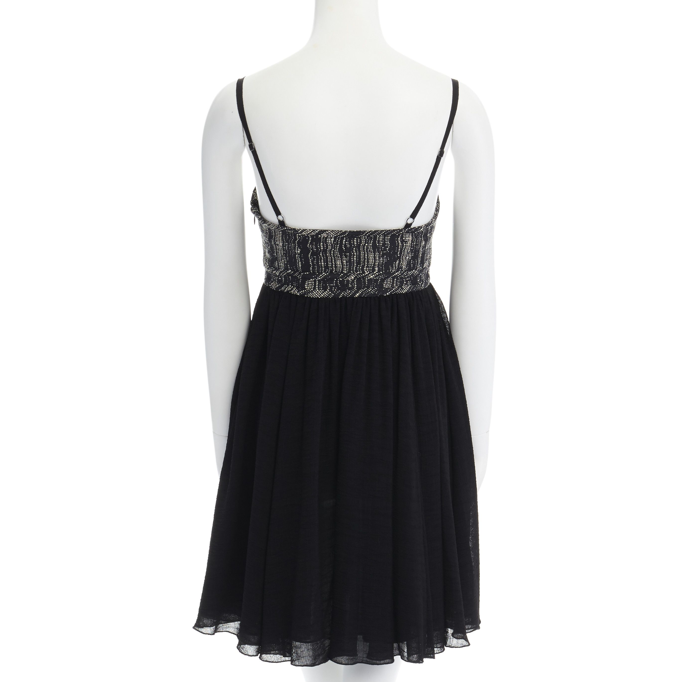 Proenza Schouler PROENZA SCHOULER grey tweed bust silk flounce skirt mini dress XS FR34 US2 UK6 Size XS / US 0-2 / IT 36-38 - 5 Thumbnail