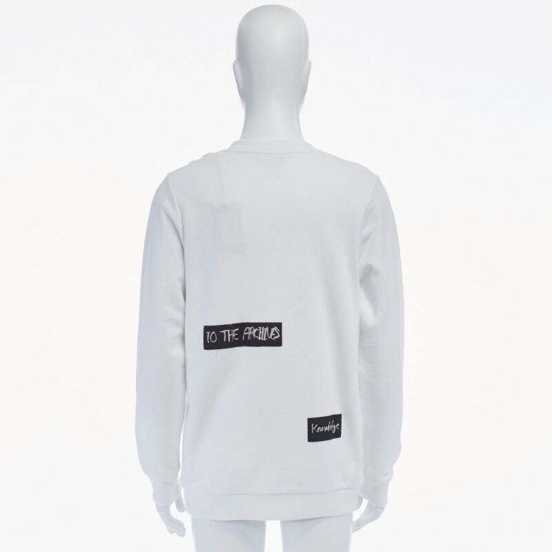 Raf Simons RAF SIMONS X JOYCE 2015 white abstract patchwork cotton sweater pullover top S Size S / US 4 / IT 40 - 4 Thumbnail