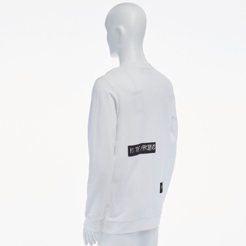 Raf Simons RAF SIMONS X JOYCE 2015 white abstract patchwork cotton sweater pullover top S Size S / US 4 / IT 40 - 5 Thumbnail