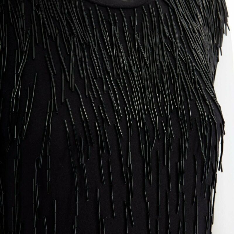 Lanvin LANVIN black fringe embellished ribbon 20s flapper silk dress XS FR34 US2 UK6 Size XS / US 0-2 / IT 36-38 - 7 Thumbnail