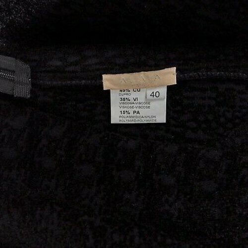 Alaia ALAIA black textured chenille cutout fluted hem bodycon dress US8 UK12 IT44 FR40 Size M / US 6-8 / IT 42-44 - 10 Thumbnail