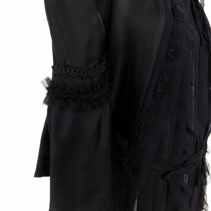 Comme des Garcons runway COMME DES GARCONS Broken Bride AW05 black victorian ruffle silk dress S Size S / US 4 / IT 40 - 9 Thumbnail