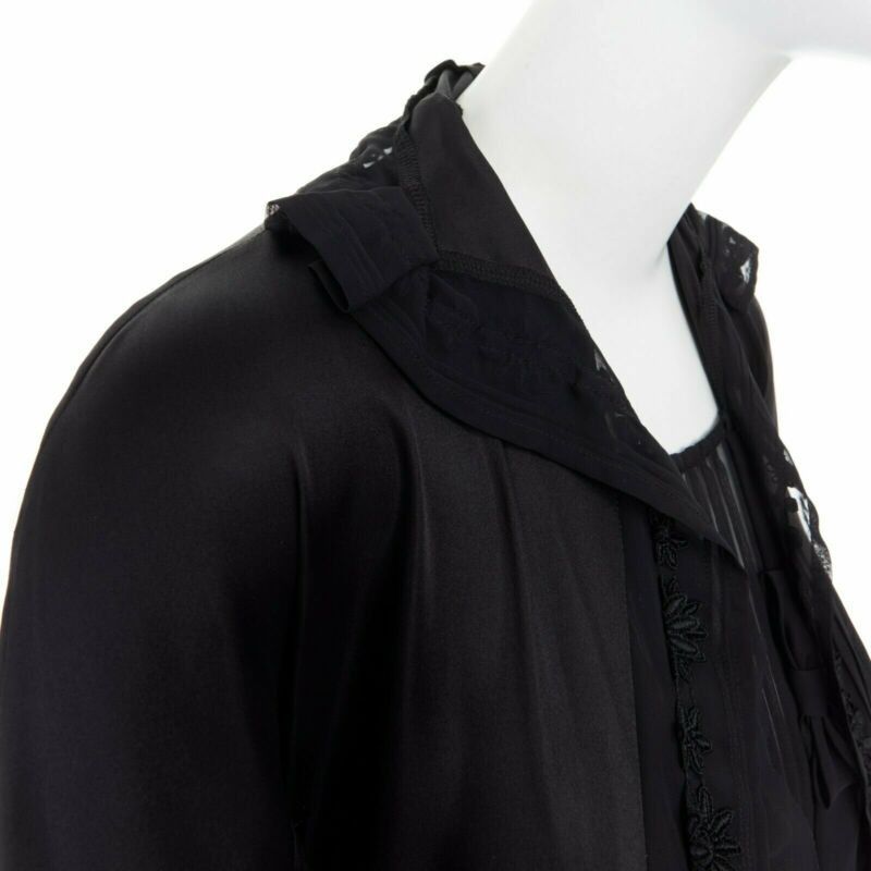 Comme des Garcons runway COMME DES GARCONS Broken Bride AW05 black victorian ruffle silk dress S Size S / US 4 / IT 40 - 8 Thumbnail
