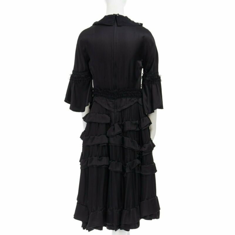 Comme des Garcons runway COMME DES GARCONS Broken Bride AW05 black victorian ruffle silk dress S Size S / US 4 / IT 40 - 6 Thumbnail