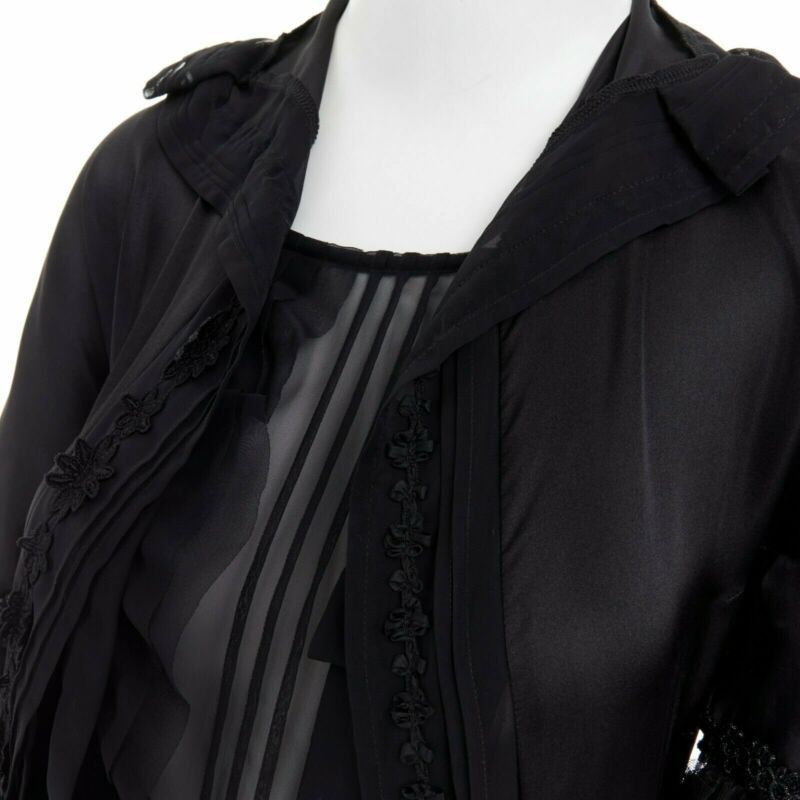 Comme des Garcons runway COMME DES GARCONS Broken Bride AW05 black victorian ruffle silk dress S Size S / US 4 / IT 40 - 7 Thumbnail