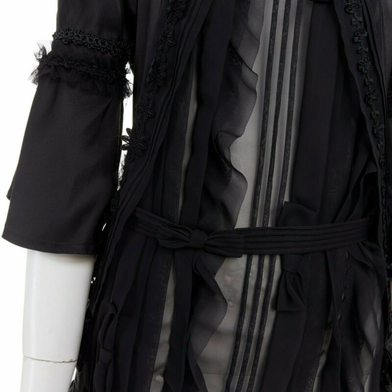 Comme des Garcons runway COMME DES GARCONS Broken Bride AW05 black victorian ruffle silk dress S Size S / US 4 / IT 40 - 2 Thumbnail