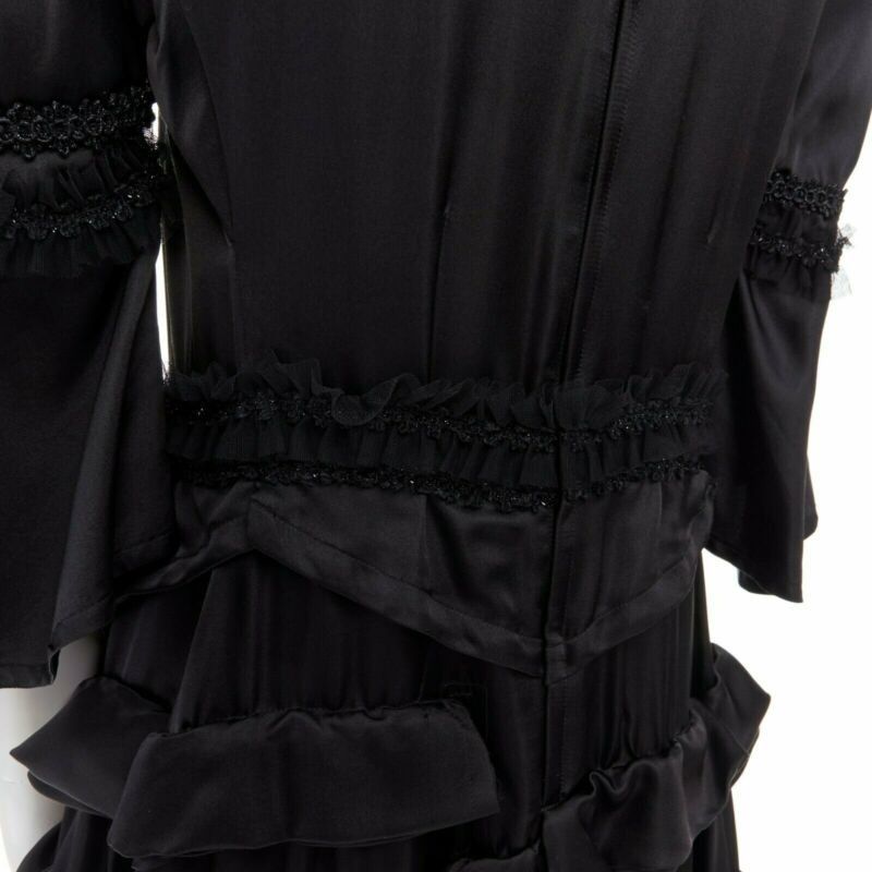 Comme des Garcons runway COMME DES GARCONS Broken Bride AW05 black victorian ruffle silk dress S Size S / US 4 / IT 40 - 10 Thumbnail