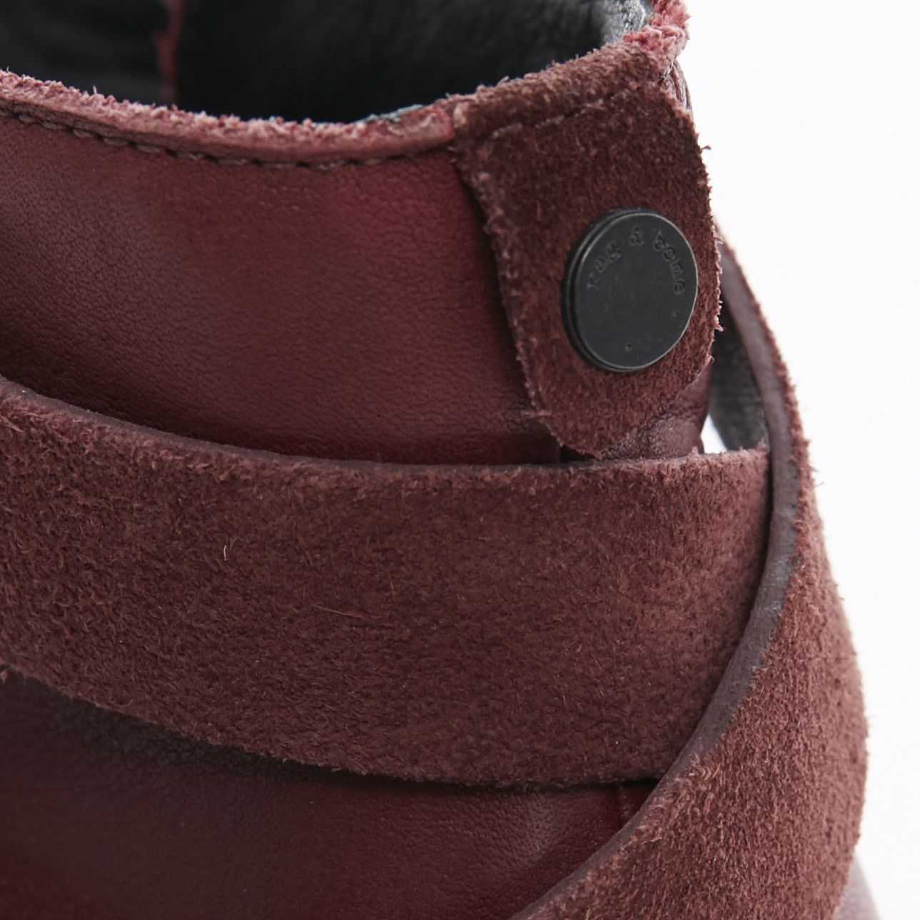 Rag & Bone RAG BONE Harrow burgundy red leather stud harness block heel ankle boots EU38.5 Size US 8.5 / IT 38.5 - 9 Thumbnail