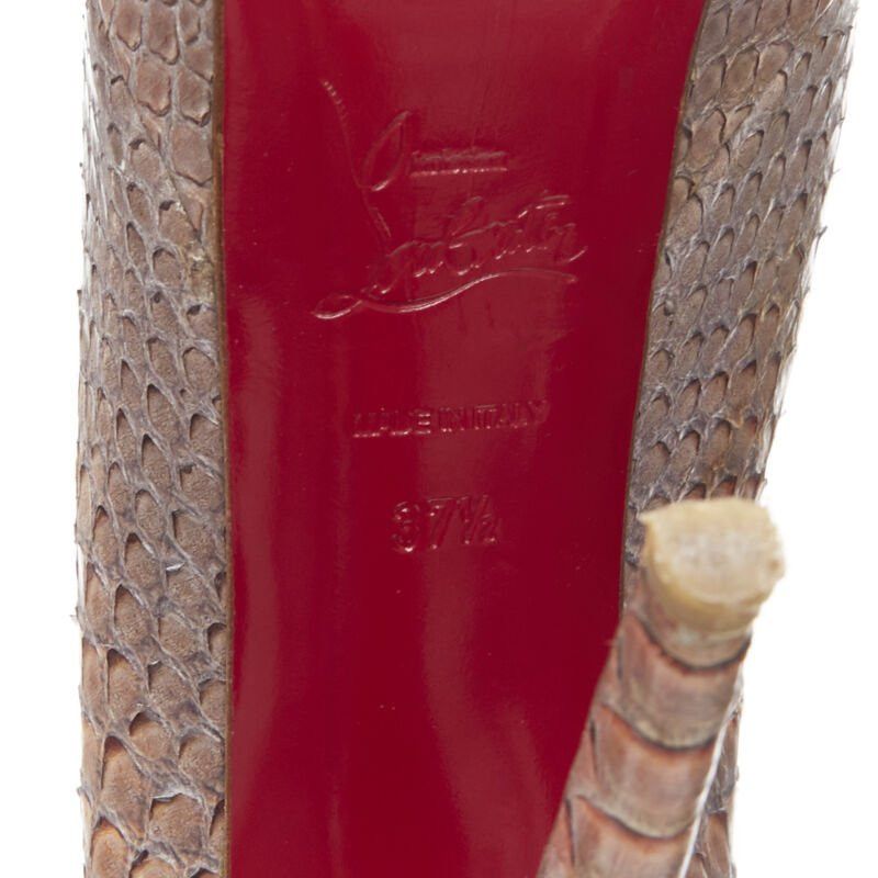 Christian Louboutin CHRISTIAN LOUBOUTIN Bianca 140 orange grey scaled leather platform pump EU37.5 Size US 7.5 / IT 37.5 - 12 Thumbnail