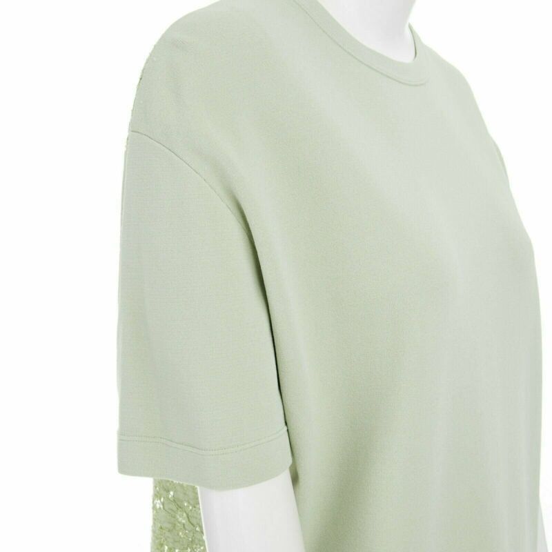 Valentino VALENTINO pastel green cotton crepe floral lace pleated back mini dress L Size M / US 6-8 / IT 42-44 - 8 Thumbnail