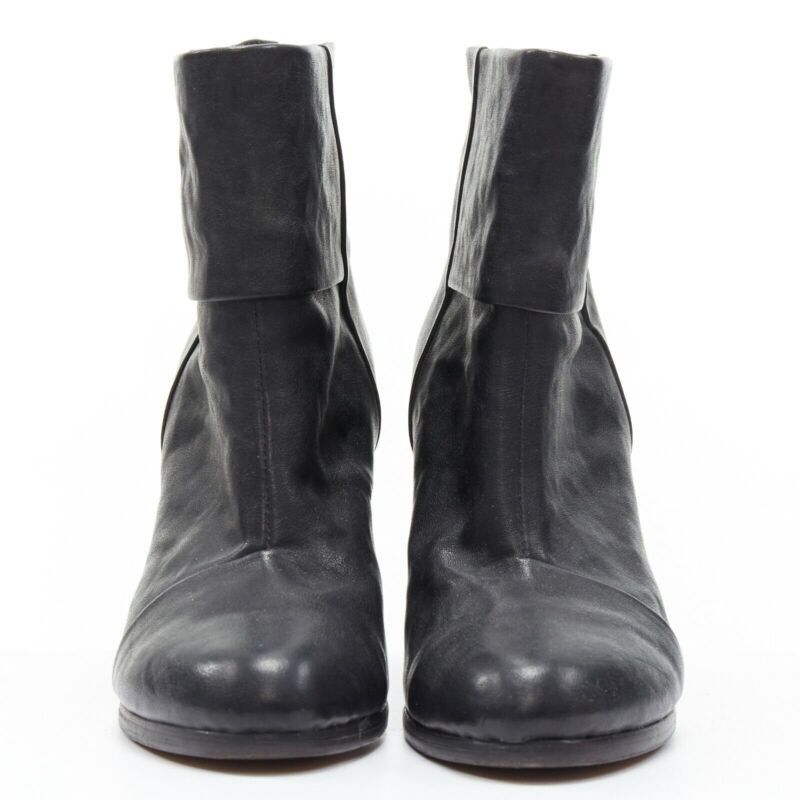 Rag & Bone RAG BONE black leather round toe chunky stacked heel western ankle boot EU36 Size US 6 / IT 36 - 3 Thumbnail
