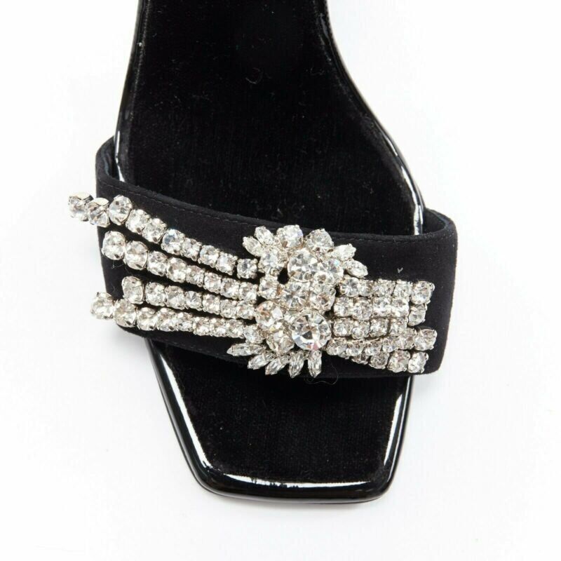 Giuseppe Zanotti GIUSEPPE ZANOTTI Sabine 2017 black suede crystal embellished leopard sandal EU39 Size US 9 / IT 39 - 7 Thumbnail