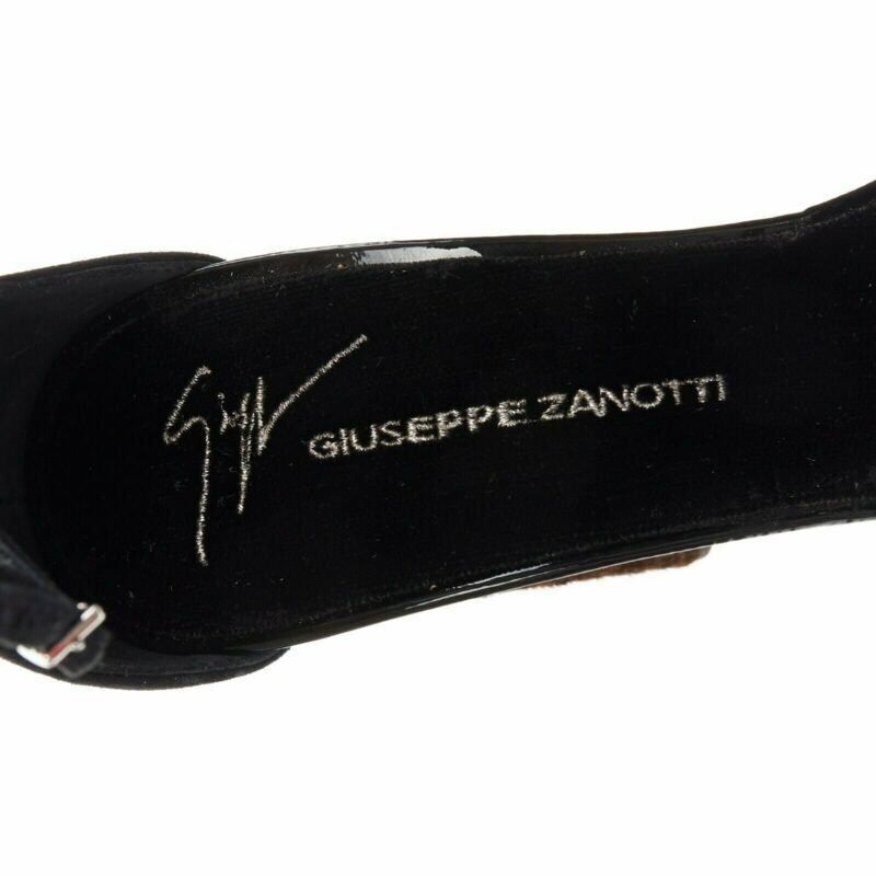 Giuseppe Zanotti GIUSEPPE ZANOTTI Sabine 2017 black suede crystal embellished leopard sandal EU39 Size US 9 / IT 39 - 11 Thumbnail