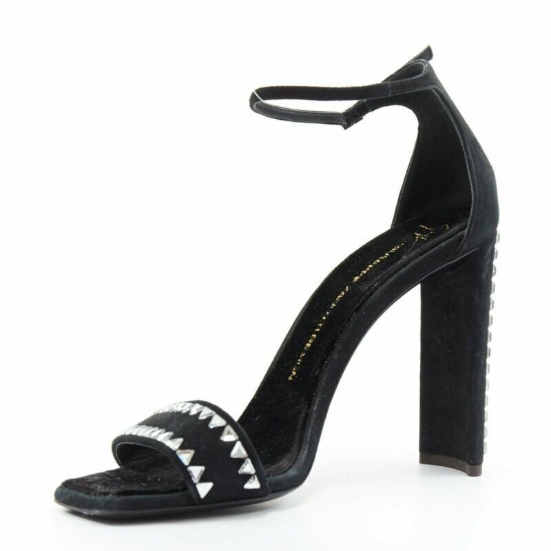 Giuseppe Zanotti new GIUSEPPE ZANOTTI Ellis 2017 black geometric crystal embellished sandal EU39 Size US 9 / IT 39 - 4 Thumbnail