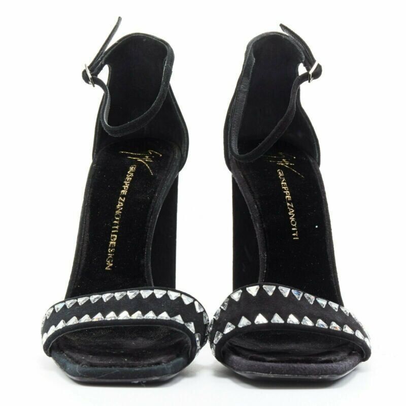 Giuseppe Zanotti new GIUSEPPE ZANOTTI Ellis 2017 black geometric crystal embellished sandal EU39 Size US 9 / IT 39 - 3 Thumbnail
