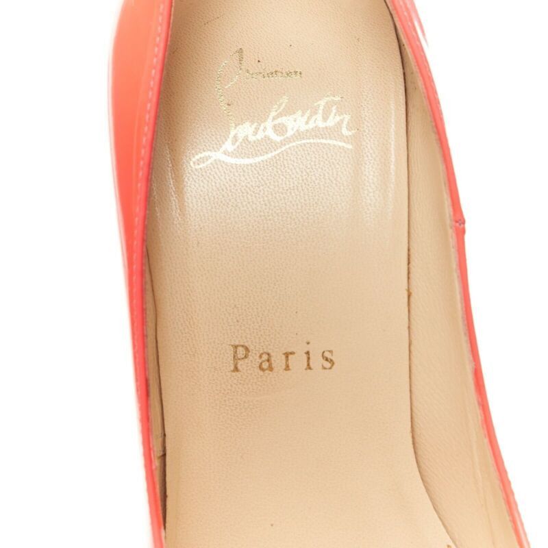 Christian Louboutin CHRISTIAN LOUBOUTIN Lady Peep 130 fuchsia hot pink platform high heel shoes EU36 Size US 6 / IT 36 - 11 Thumbnail