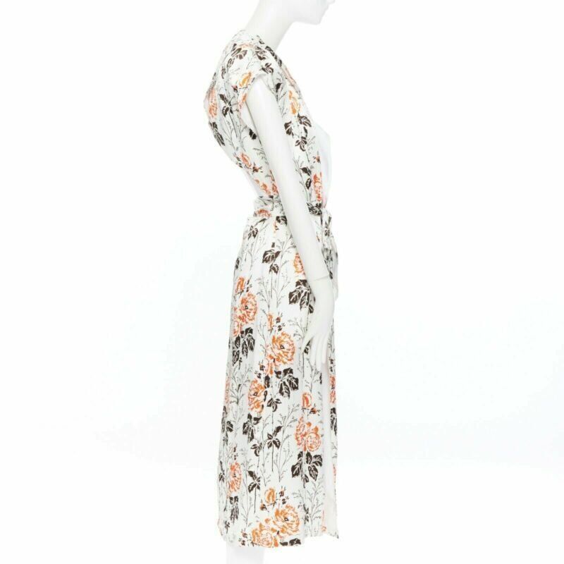 Victoria Beckham new VICTORIA BECKHAM SS17 Runway floral print cut open back belted dress UK10 M Size M / US 6-8 / IT 42-44 - 4 Thumbnail