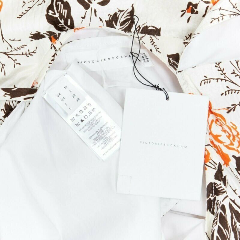 Victoria Beckham new VICTORIA BECKHAM SS17 Runway floral print cut open back belted dress UK10 M Size M / US 6-8 / IT 42-44 - 8 Thumbnail