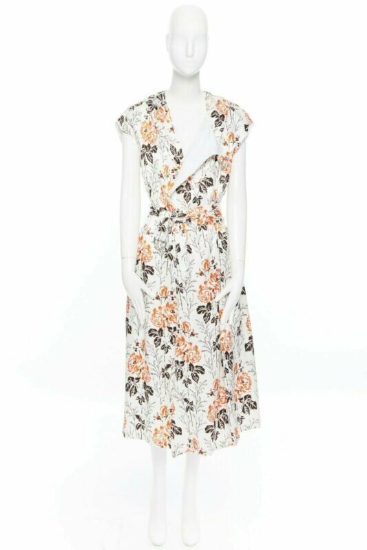 Victoria Beckham new VICTORIA BECKHAM SS17 Runway floral print cut open back belted dress UK12 M Size M / US 6-8 / IT 42-44 - 10 Thumbnail