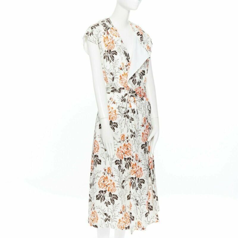 Victoria Beckham new VICTORIA BECKHAM SS17 Runway floral print cut open back belted dress UK12 M Size M / US 6-8 / IT 42-44 - 3 Thumbnail