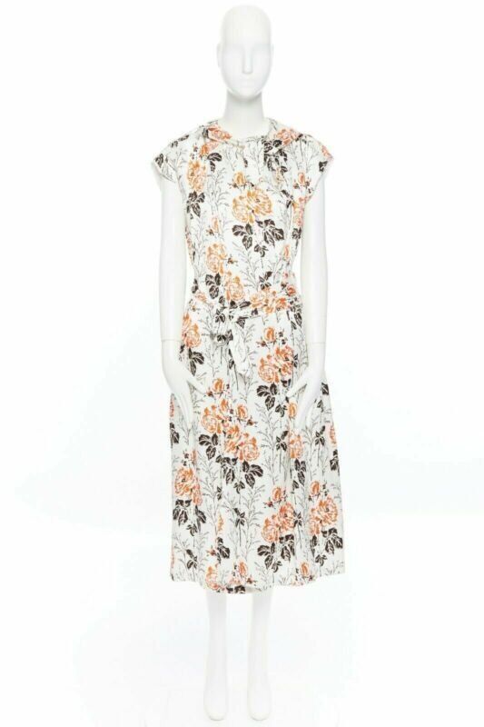 Victoria Beckham new VICTORIA BECKHAM SS17 Runway floral print cut open back belted dress UK12 M Size M / US 6-8 / IT 42-44 - 11 Thumbnail