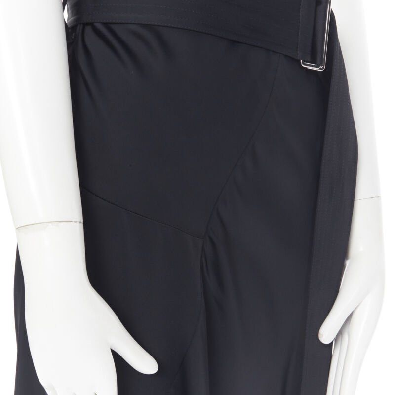 Victoria Beckham new VICTORIA BECKHAM Runway heavy satin leather collar belted bias dress UK12 L Size M / US 6-8 / IT 42-44 - 9 Thumbnail
