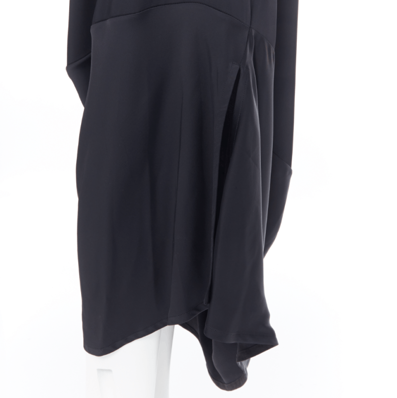 Victoria Beckham new VICTORIA BECKHAM 2018 Runway black satin leather collar belted dress UK12 L Size M / US 6-8 / IT 42-44 - 9 Thumbnail