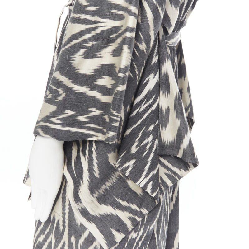 Oscar De La Renta new OSCAR DE LA RENTA SS19 Runway brown black leopard pink silk lined kimono L Size M / US 6-8 / IT 42-44 - 2 Thumbnail