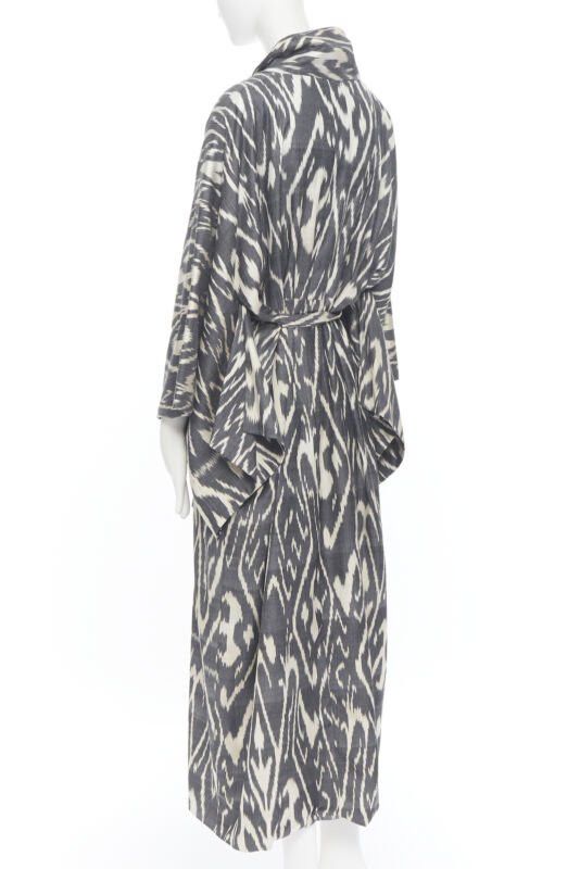 Oscar De La Renta new OSCAR DE LA RENTA SS19 Runway brown black leopard pink silk lined kimono L Size M / US 6-8 / IT 42-44 - 8 Thumbnail
