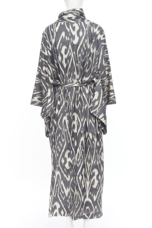 Oscar De La Renta new OSCAR DE LA RENTA SS19 Runway brown black leopard pink silk lined kimono L Size M / US 6-8 / IT 42-44 - 7 Thumbnail