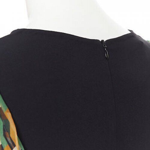 Dries Van Noten new DRIES VAN NOTEN AW17 silk black orange geometric camisole layered top FR38 Size S / US 4 / IT 40 - 9 Thumbnail