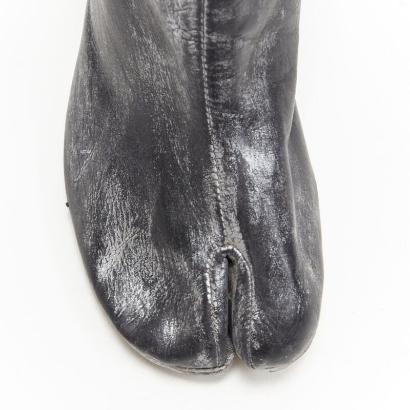 Maison Margiela new MARTIN MARGIELA 1990's Vintage black silver handpainted tabi boot EU39 Size US 9 / IT 39 - 7 Thumbnail