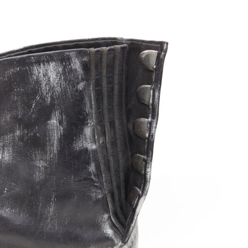 Maison Margiela new MARTIN MARGIELA 1990's Vintage black silver handpainted tabi boot EU39 Size US 9 / IT 39 - 10 Thumbnail