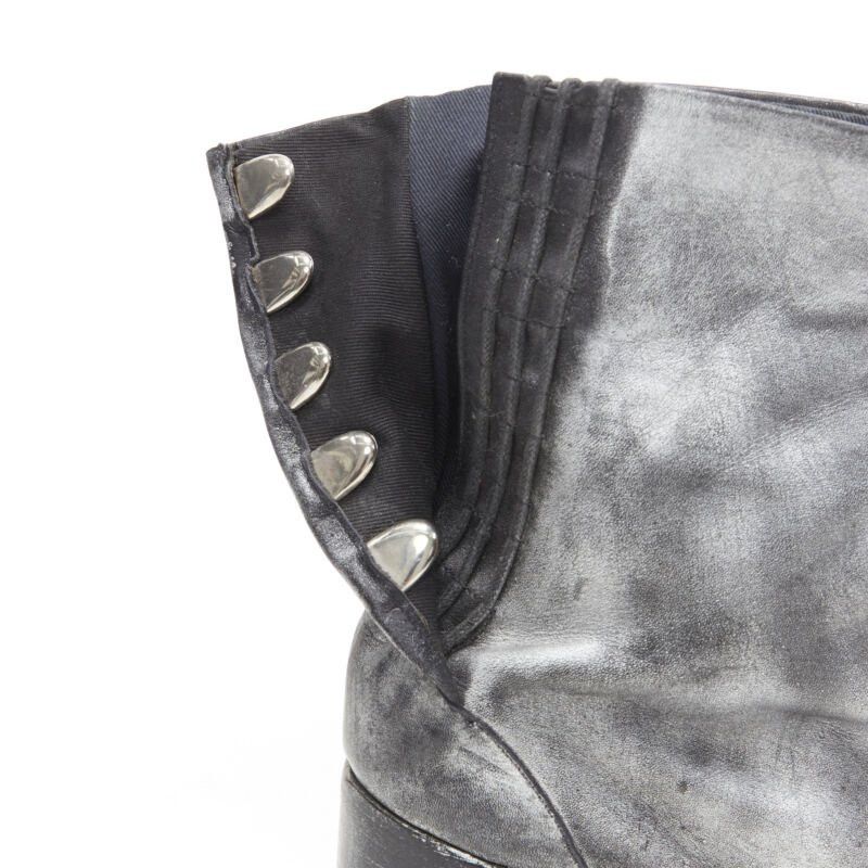Maison Margiela new MARTIN MARGIELA 1990's Vintage black silver handpainted tabi boot EU39 Size US 9 / IT 39 - 9 Thumbnail