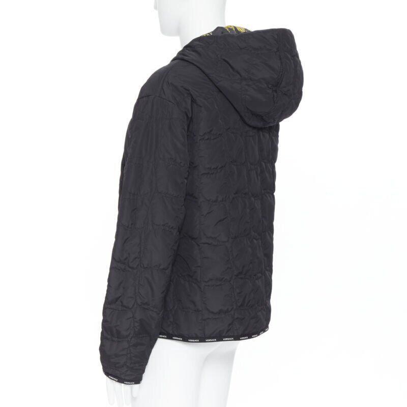 Versace new VERSACE Reversible Baroque Alphabet black gold print quilted jacket IT54 2XL Size US XXL / EU 58 / 5 - 6 Thumbnail
