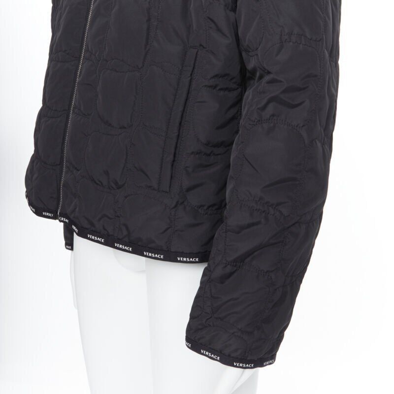 Versace new VERSACE Reversible Baroque Alphabet black gold print quilted jacket IT54 2XL Size US XXL / EU 58 / 5 - 10 Thumbnail