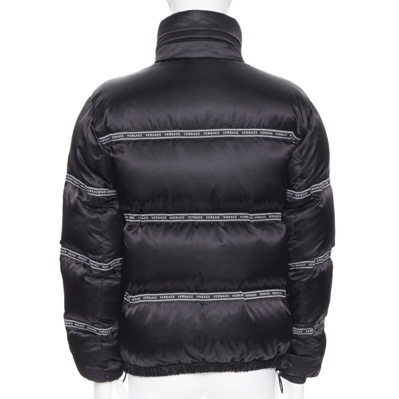 Versace new VERSACE Nastro Stampa black logo ribbon goose down padded jacket IT46 S Size US S / EU 44-46 / 1 - 6 Thumbnail