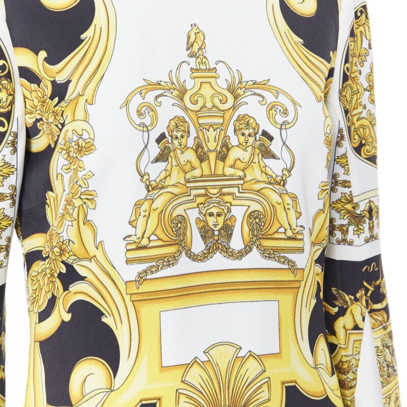 Versace new VERSACE Signature Baroque Cherub Medusa printed viscose shift dress IT38 XS Size XS / US 0-2 / IT 36-38 - 8 Thumbnail