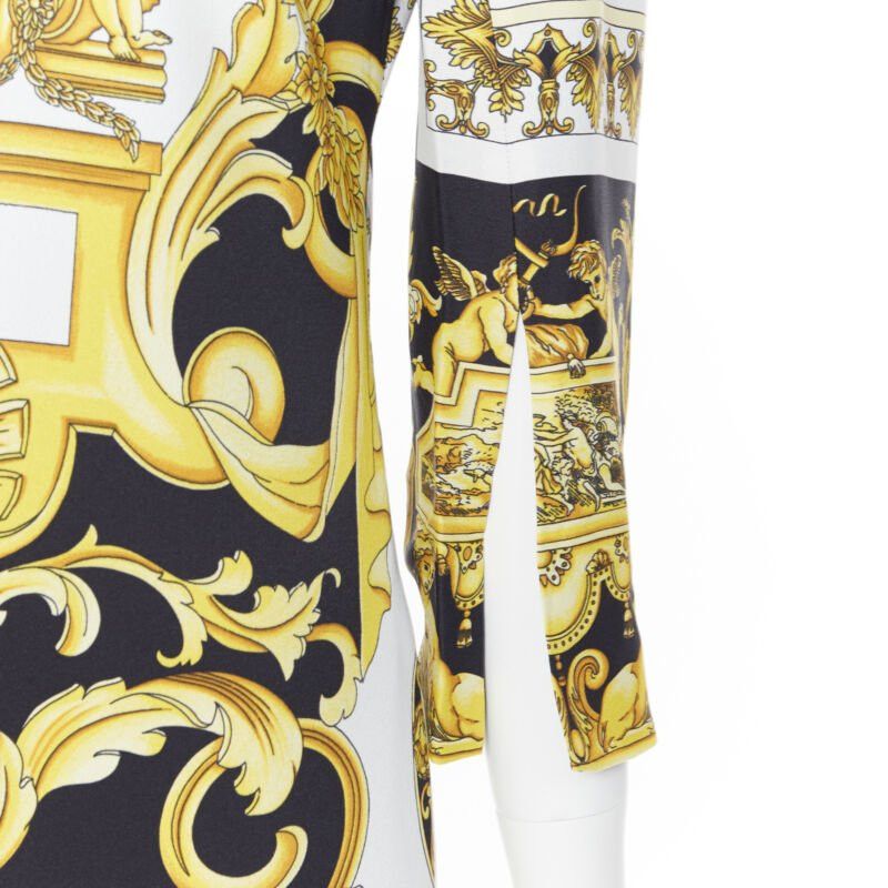 Versace new VERSACE Signature Baroque Cherub Medusa printed viscose shift dress IT38 XS Size XS / US 0-2 / IT 36-38 - 9 Thumbnail