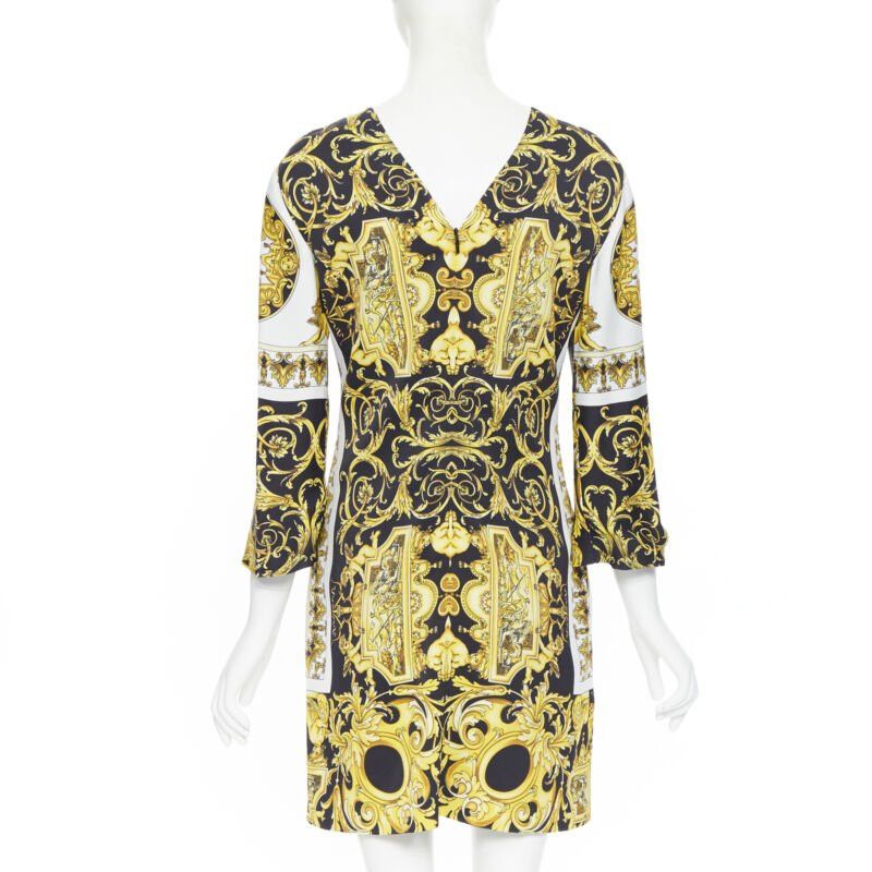 Versace new VERSACE Signature Baroque Cherub Medusa printed viscose shift dress IT38 XS Size XS / US 0-2 / IT 36-38 - 6 Thumbnail