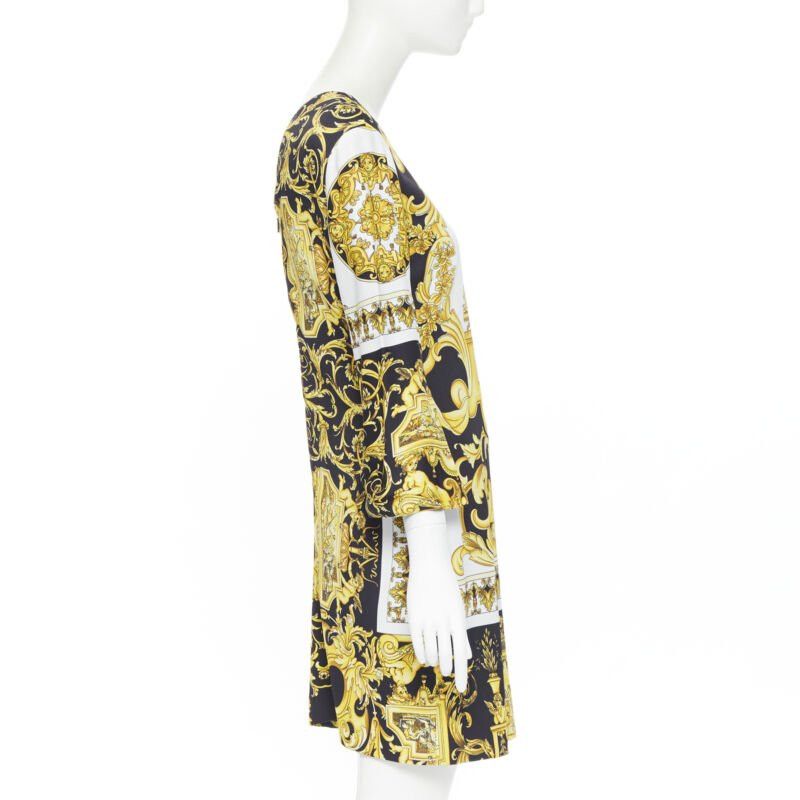 Versace new VERSACE Signature Baroque Cherub Medusa printed viscose shift dress IT38 XS Size XS / US 0-2 / IT 36-38 - 5 Thumbnail