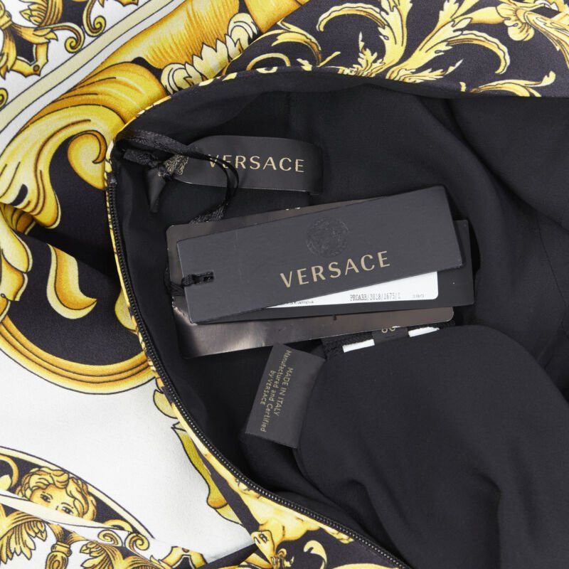 Versace new VERSACE Signature Baroque Cherub Medusa printed viscose shift dress IT38 XS Size XS / US 0-2 / IT 36-38 - 12 Thumbnail