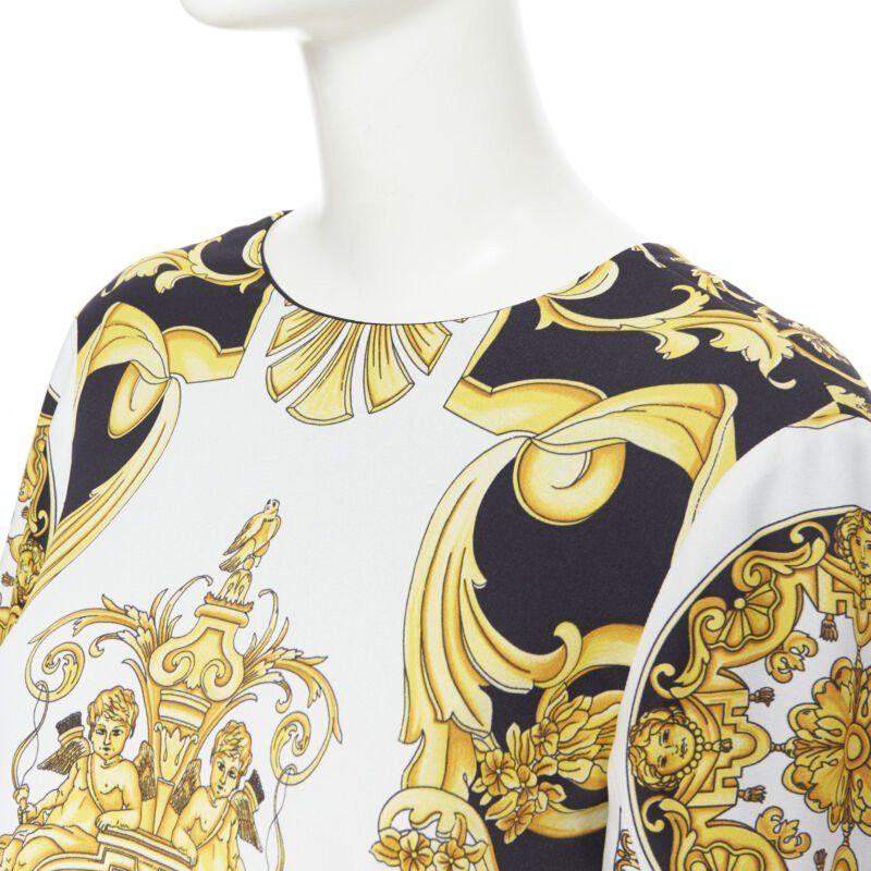 Versace new VERSACE Signature Baroque Cherub Medusa printed viscose shift dress IT38 XS Size XS / US 0-2 / IT 36-38 - 2 Thumbnail