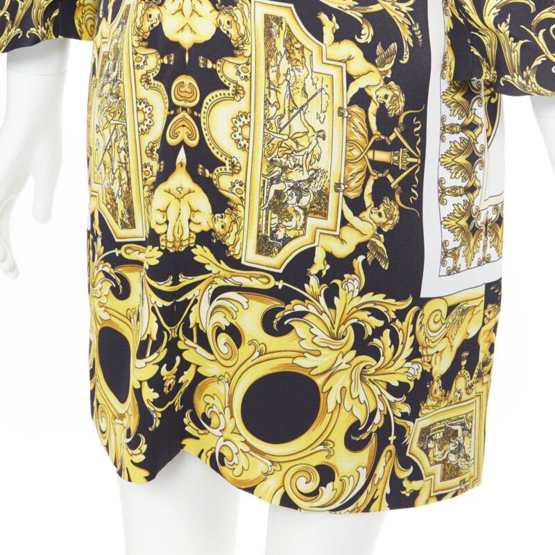 Versace new VERSACE Signature Baroque Cherub Medusa printed viscose shift dress IT38 XS Size XS / US 0-2 / IT 36-38 - 10 Thumbnail