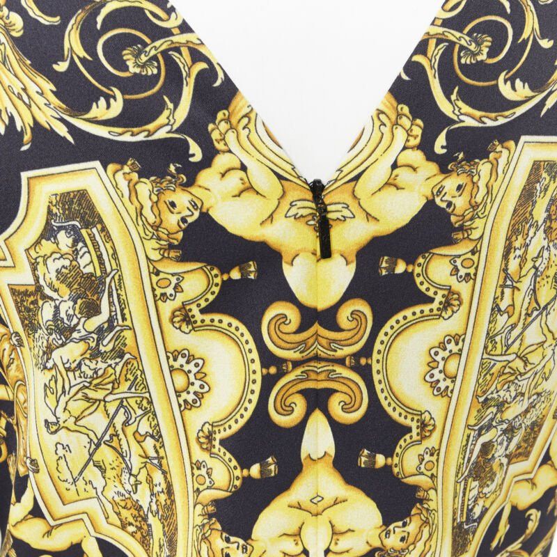 Versace new VERSACE Signature Baroque Cherub Medusa printed viscose shift dress IT38 XS Size XS / US 0-2 / IT 36-38 - 11 Thumbnail
