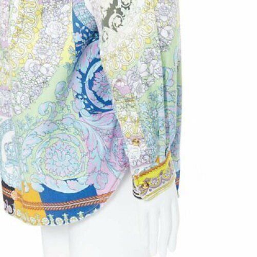 Versace new VERSACE SS19 Techno Baroque distressed cotton Medusa oversized shirt EU38 S Size US S / EU 44-46 / 1 - 9 Thumbnail
