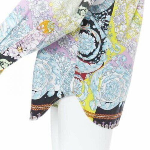 Versace new VERSACE SS19 Techno Baroque distressed cotton Medusa oversized shirt EU38 S Size US S / EU 44-46 / 1 - 8 Thumbnail