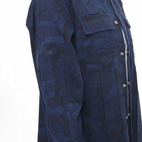 Balmain new BALMAIN blue camouflage cotton gold button military shirt jacket EU38 S Size US S / EU 44-46 / 1 - 10 Thumbnail
