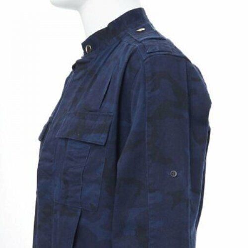 Balmain new BALMAIN blue camouflage cotton gold button military shirt jacket EU38 S Size US S / EU 44-46 / 1 - 7 Thumbnail