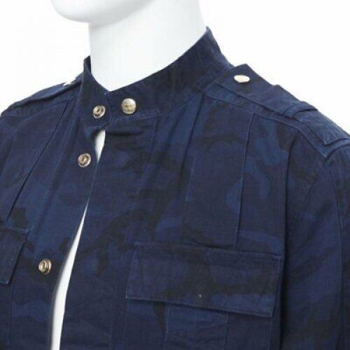Balmain new BALMAIN blue camouflage cotton gold button military shirt jacket EU38 S Size US S / EU 44-46 / 1 - 2 Thumbnail